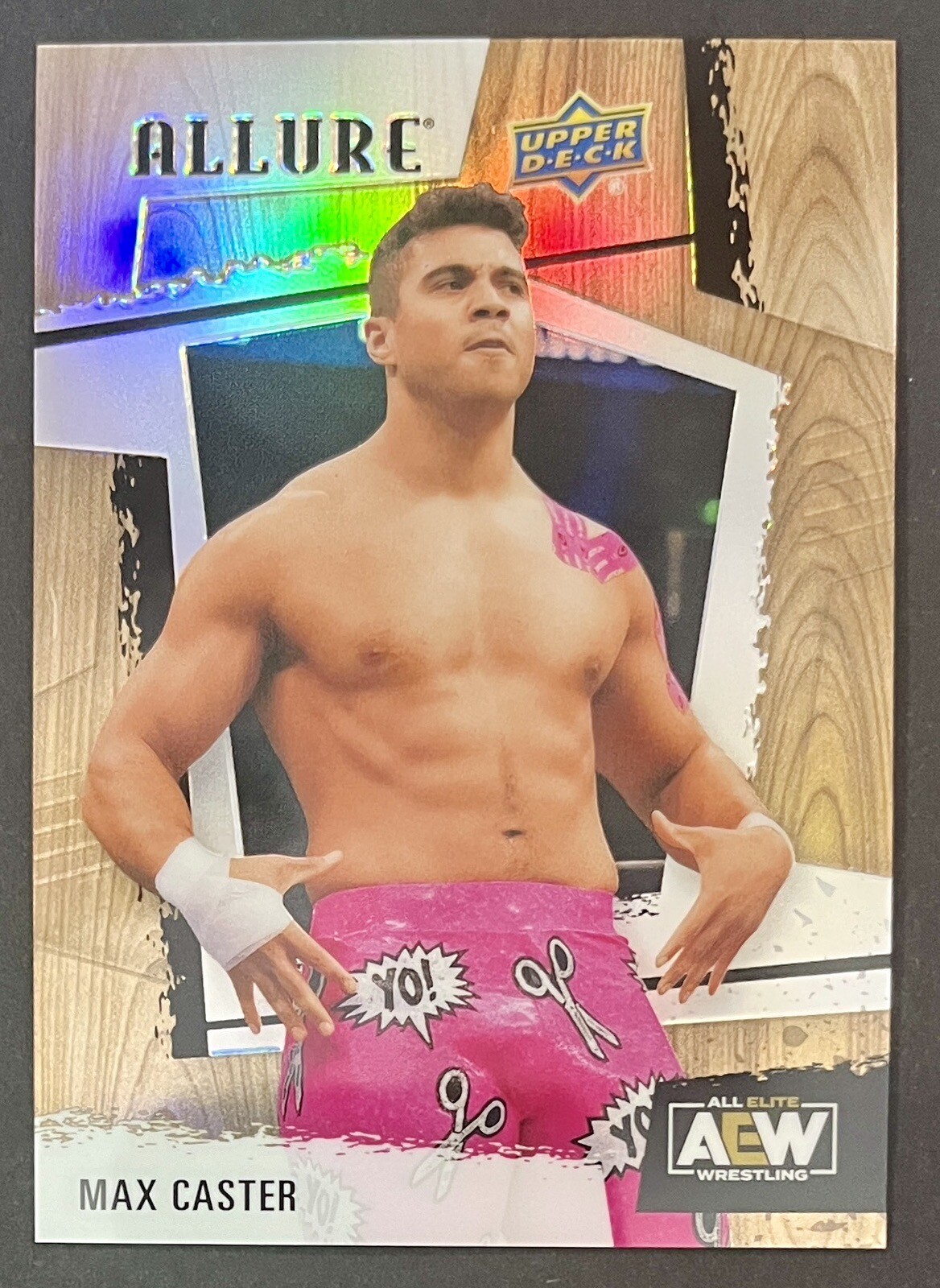 Max Caster 2023 Upper Deck Allure AEW TABLE RAINBOW PARALLEL Card #84