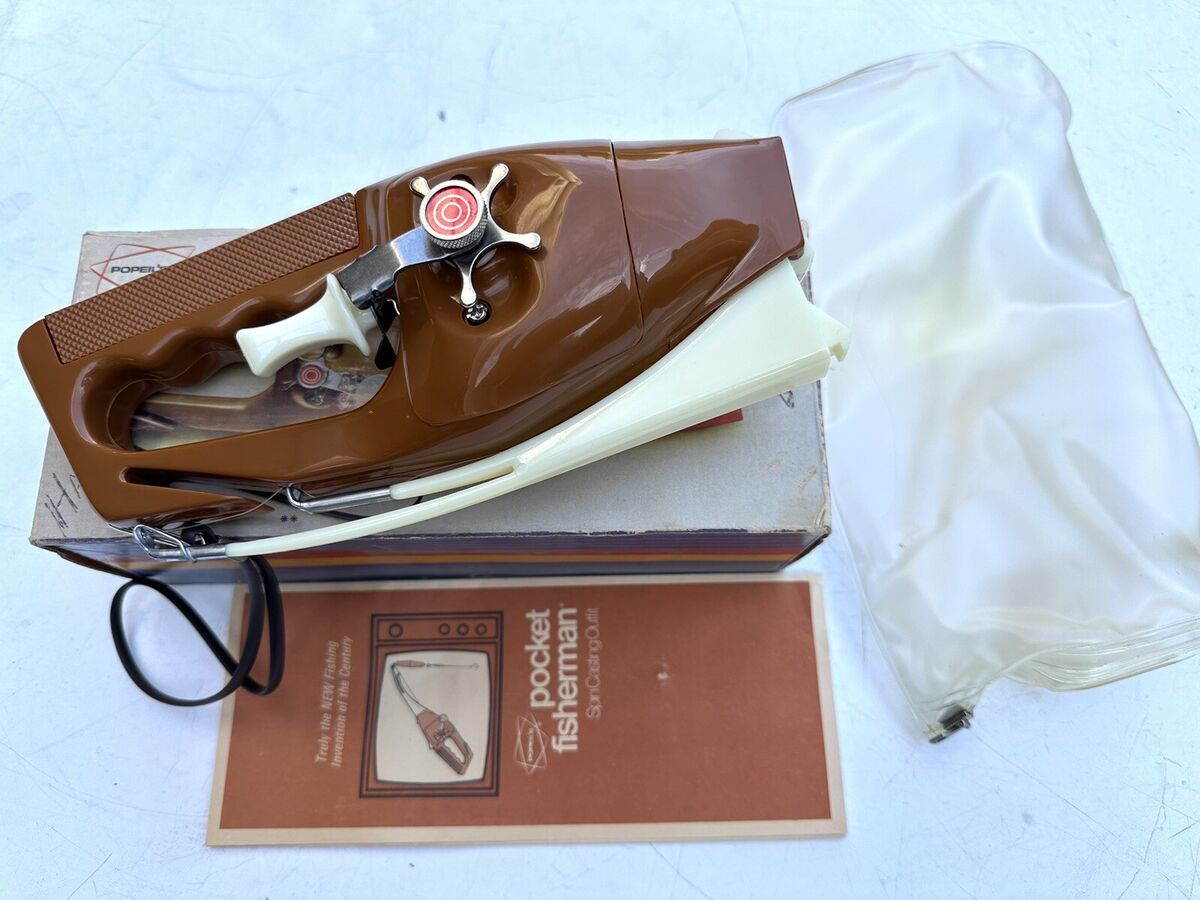 Vintage 1972 Popeil Pocket Fisherman Fishing Pole Rod Reel Vintage 1972 Popeil Pocket Fisherman Fishing Pole Rod Reel