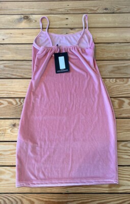 Pretty little thing NWT Women's Happy baby Velvet Bodycon Dress size 6 Pink  AD | eBay