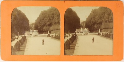 Versailles Frankreich Foto Stereo PL54L3n1 Diorama Vintage Albumin c1870