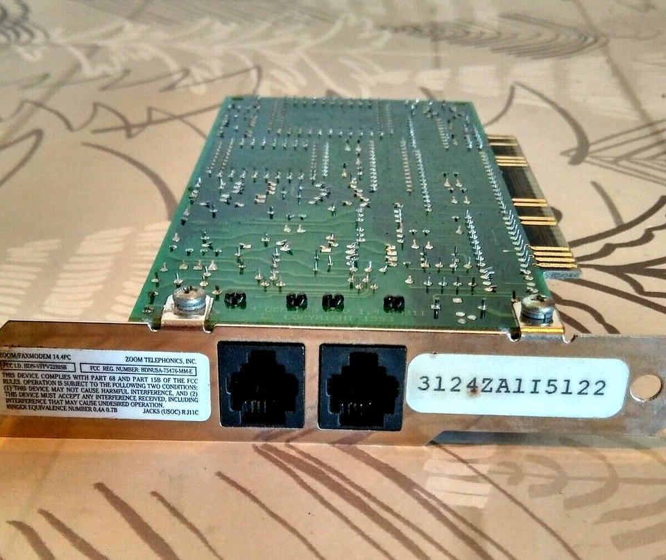 Placa Internal Card Zoom Telephonics 1993 - C400-37 Rockwell - Working Funciona - Image 4 of 4