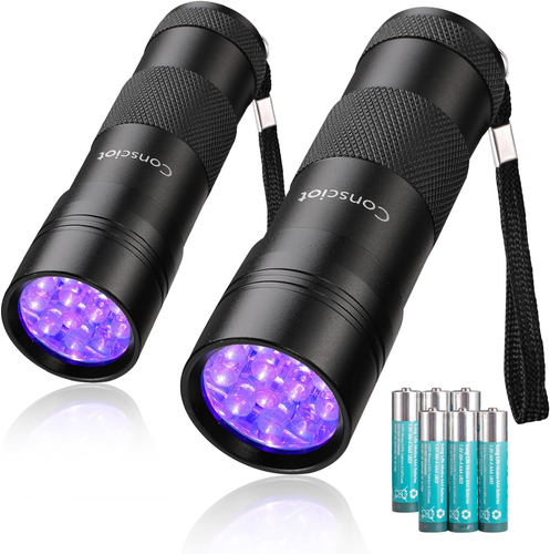 2 Pack UV Flashlight Black Light – 12 LED Mini Pet Urine Detector 395nm Torch - Picture 9 of 12