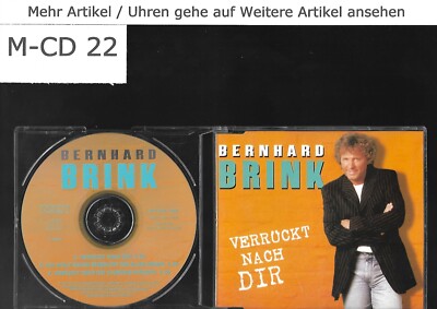 Maxi CD Bernhard Brink - Verrückt nach Dir. CD Zustand Sehr gut.Aus dem Jahr1999