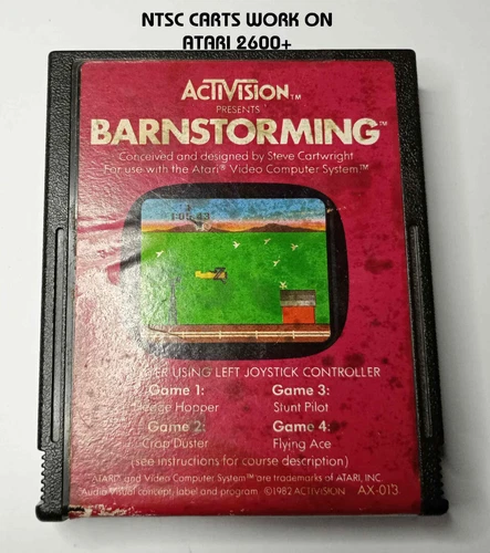 BARNSTORMING ATARI 2600/7800/2600+ ACTIVISION AX-013 Cart only / working NTSC #2