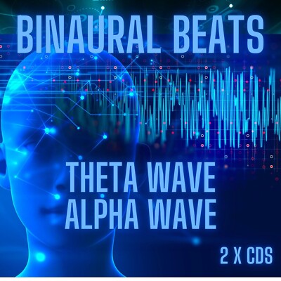 Binaural Beats x 2 CDs - Theta Wave & Alpha Wave for Focus, Deep Sleep, Anxiety