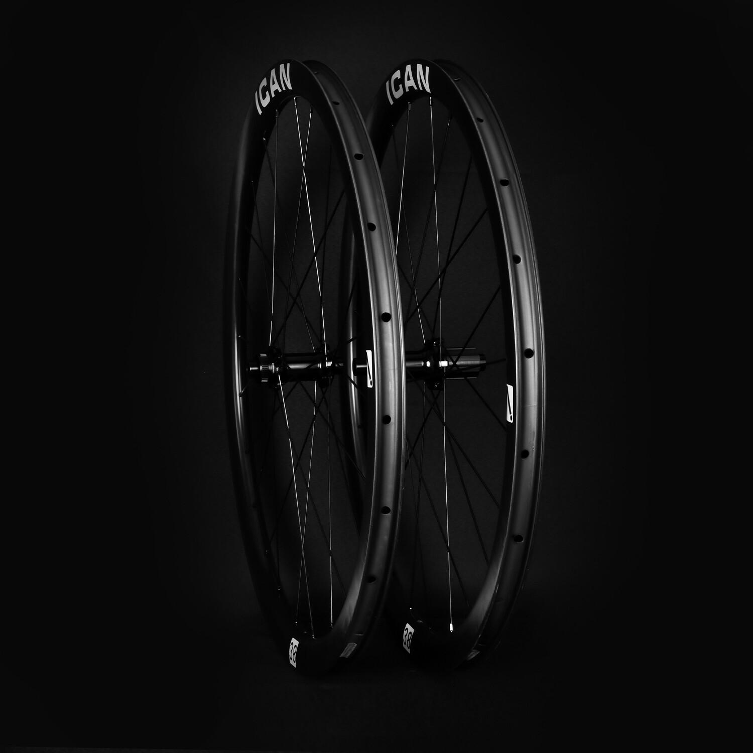 ICAN Alpha 38 Disc Pro 1480g Carbon Road Bike Wheelset 28mm Width Disc Brake