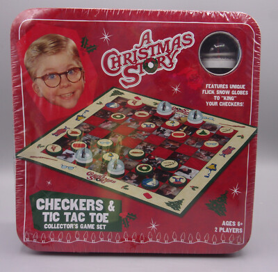 A Christmas Story Checkers & Tic Tac Toe Collector s Game Set USA-opoly NEW