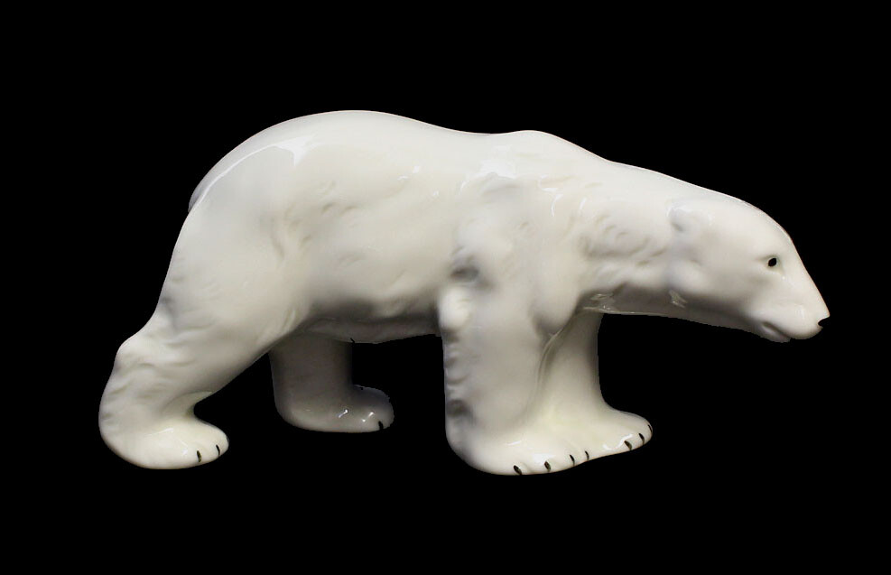 9942222-d Wagner&Apel Porcelain Figurine Polar Bear Running 2 3