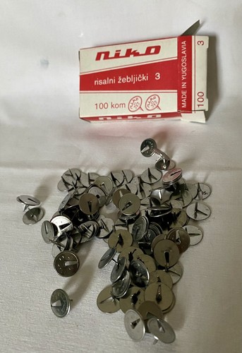 NIKO Reisszwecken aus Jugoslawien DDR, alte Reissnadeln OVP 100 Stück - Photo 3/6