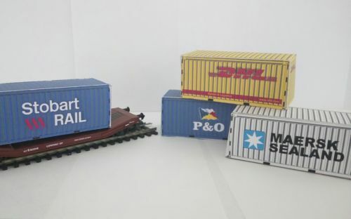 00 Spurweite Modelleisenbahncontainer Werft Szene Stobartschiene P&O DHL - Bild 10 von 10