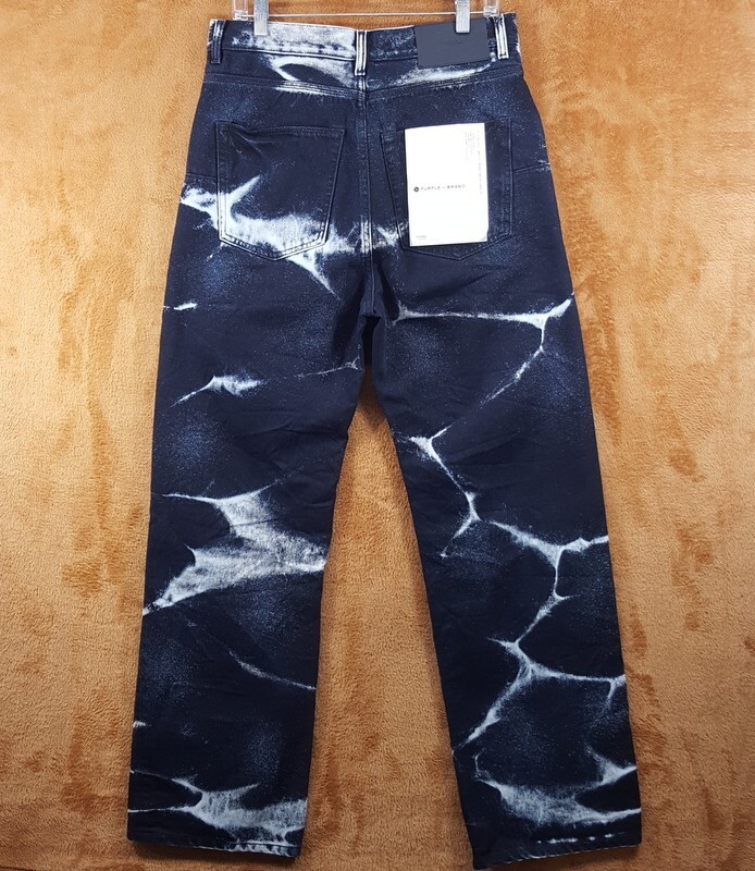 PURPLE BRAND Jeans Mens Size 32 Dark Wash Baggy Wide Leg Marble