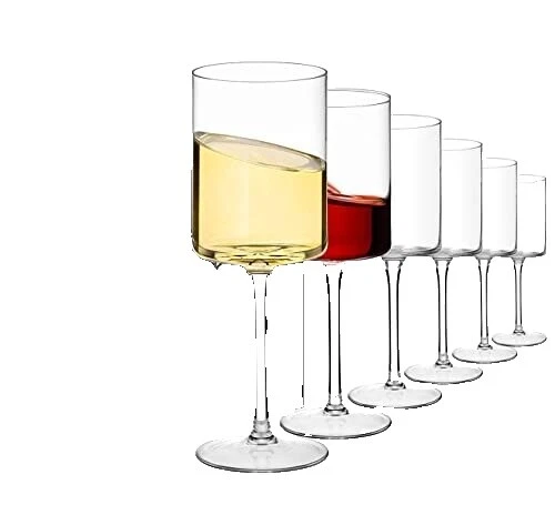 White Red Wine Glasses