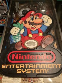 Super Mario Bros 2 Turnip Hang Sign Double Sided WATA Nintendo NES STORE DISPLAY