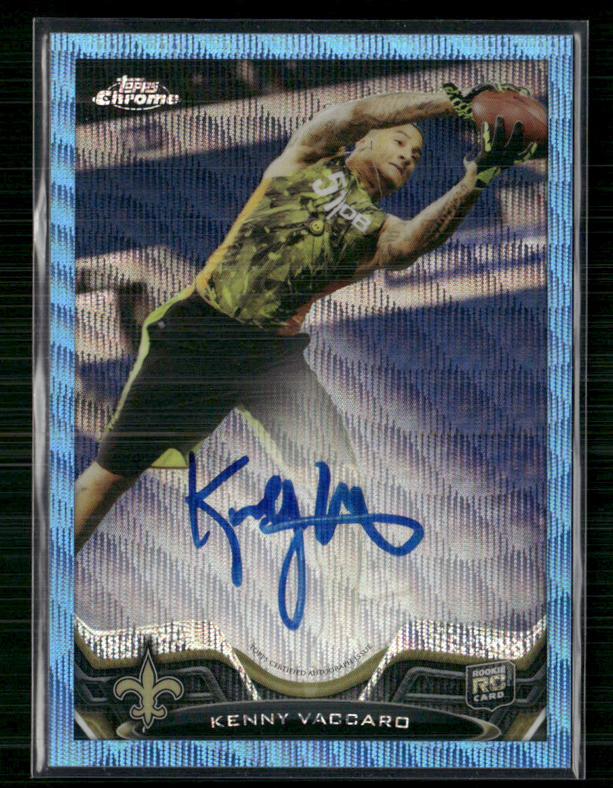 Kenny Vaccaro Topps Chrome #86 Autograph-Blue Wave Refractor