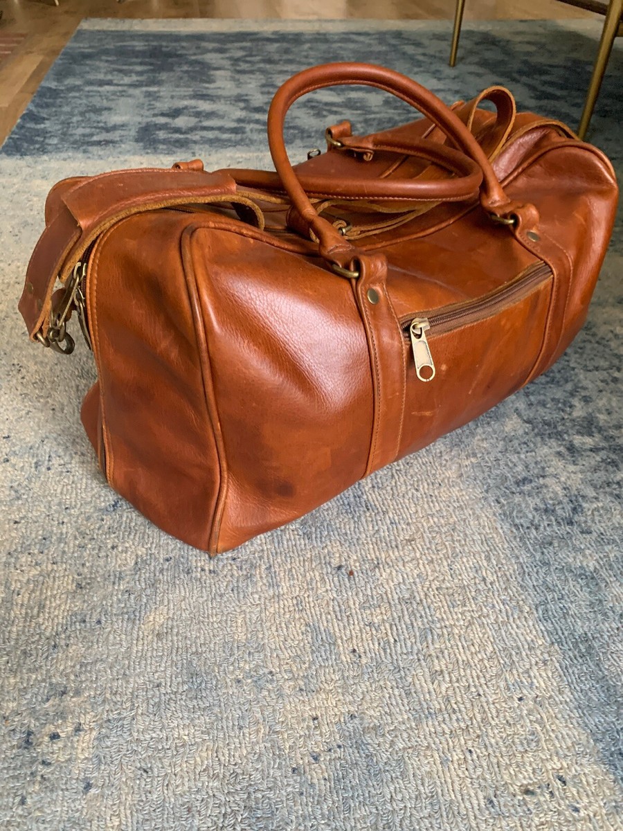Buffalo Leather Duffle Travel Bag Luggage Overnight Weekend