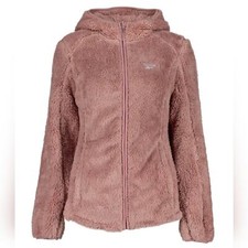 REEBOK ZIP-UP JACKET DUSTY ROSE FUZZY SHERPA SIZE XL