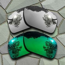 Silver Jade Green Polarized Lenses Replacement For-Oakley Straightlink