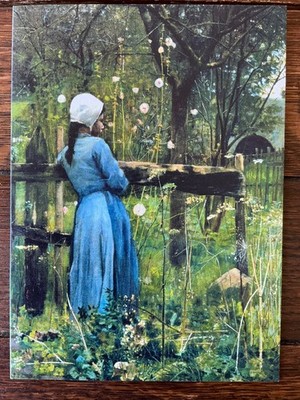 William Stott von Oldham - Prinz oder Schäferhund? Kunstkarte / Minidruck