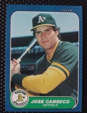1986 Fleer Update Jose Canseco Rookie Card #U-20 OAKLAND A'S