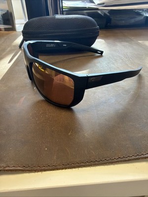 Costa Del Mar Santiago Polarized Glass Sunglasses Black Mirror Gold Rose Lenses