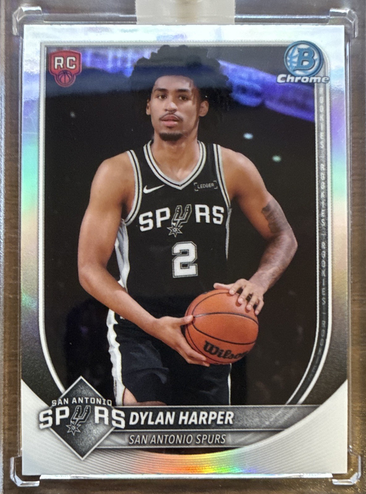 Topps 2025 Bowman Chrome Dylan Harper RED RC Rising Rookies BRR-2 - Spurs