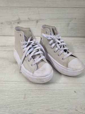 Converse Turnschuhe Jugend Gr. UK 2 Leder Chunky Plateau Schuhe All Star Move