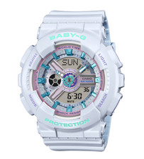 Casio Baby-G Quartz BA-110MC-7A Analog Digital BA-110 Series White Brand New