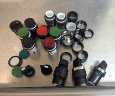 Lot New Surplus ABB Pilots & Parts- MCB-01 MCB- 11, Contact block holders etc.