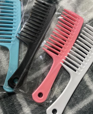 4PCS Wide Tooth Detangling Comb, Large Hair Styling Comb for Curly, Wet, Long Ha