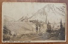 vintage cabinet card photograph Ye Old Smelter at Aspen Mountain