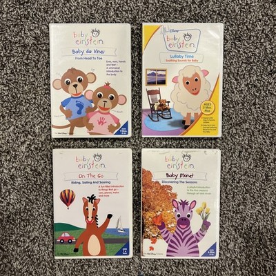 Baby Einstein LOT of 4 Used~Baby Da Vinci, Lullaby Time, On The Go & Baby Monet 