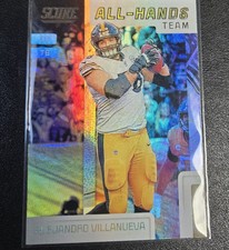 Panini Score AHT-3 Alejandro Villanueva STEELERS ALL-HANDS TEAM Gold Rainbow...