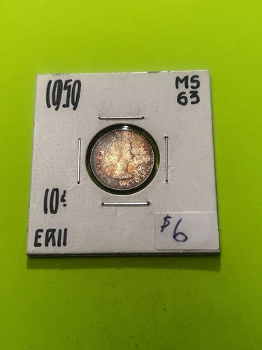 1959 Canadian 10c Dime .8 Silver Elizabeth II AG MS63!!!       TRENDING AT $6