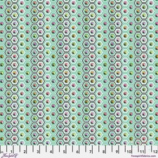 NEW TULA PINK PRINCE CHARMING DEJA VU HEX BOX SWEET MINT FABRIC 1/2 YD