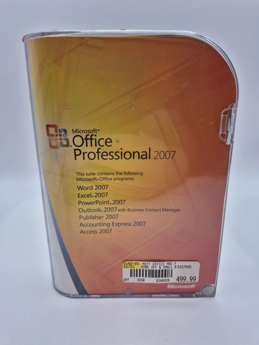 Microsoft Office 2007 Professional for sale | eBay