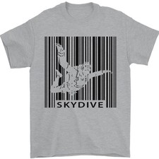 Skydiving Barcode Skydive Skydiver Freefall Herren T-Shirt 100% Baumwolle