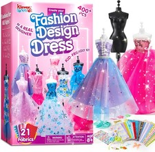 DIY Fashion Design Kits for Kids - 400+PCS Craft Set with Mannequins