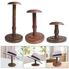 Hat Display Stand Tabletop Hat Rack Cap Rack Stable Base Brown Gifts Wigs Head