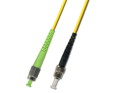 0.3M (0.984ft) OS2 FC/APC to ST/UPC Fiber Optic Cable Simplex Singlemode 9/125
