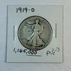 1919-D Walking Liberty Half Dollar - Low Mintage- Free Shipping