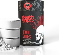 Death Grip Doom Stones Gym Chalk - 4 x 60g Discs -100 Pure Magnesium...