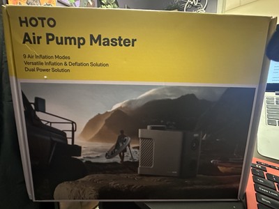 HOTO Air Pump Master, Portable Cordless Tire Inflator Black Electric Pump