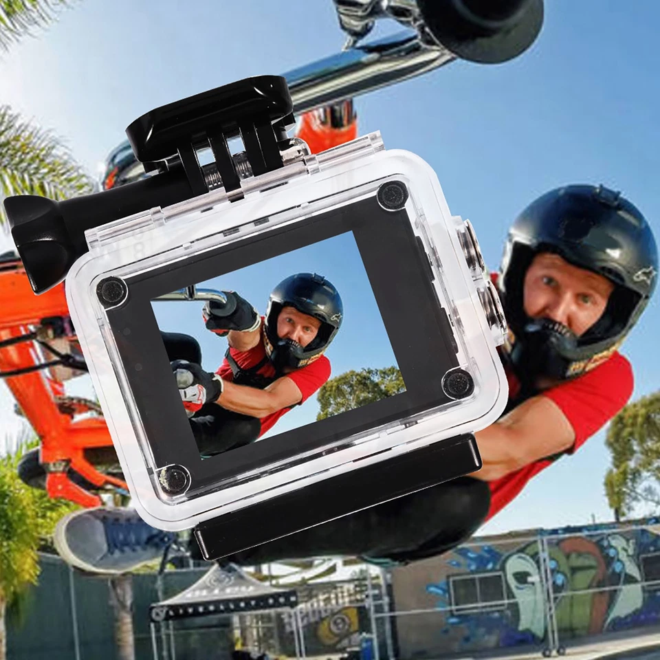 Waterproof Outdoor Cycling Sports Mini DV Action Camera Camcorder (Silver) - Image 2 of 4