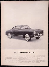 Volkswagen Karmann Ghia Original 1962 Vintage Print Ad Wall Art