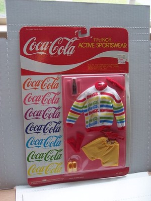 1986 BBI Toys Coca-Cola Active Fashion Doll Sportswear 2* Packaged New Old Stock