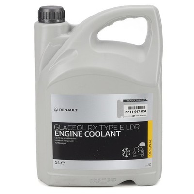 5L ORIGINAL RENAULT Kühlerfrostschutz GLACEOL RX TYPE E LDR BLAU 7711947051