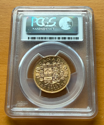 Canada 1914 Gold 10 Dollars $10 PCGS MS63 George V Canadian Bank