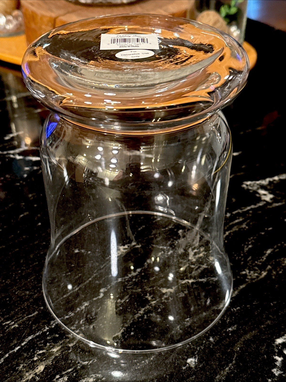 Clear Glass Hurricane Candle Holder 7 3/4&rdquo; in Curved Pillar Vase Centerpiece