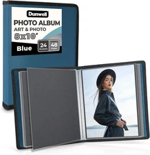 Dunwell Photo Album 8x10 (Blue) with Black 8x10" w/ BLK Paper, Cobalt Blue 