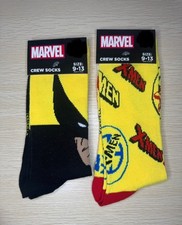 X-Men WOLVERINE Marvel Comics Crew Socks Men's size 9-13